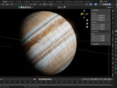Jupiter Planet Photorealistic-Low poly 8k 3D model Low-poly 3D model