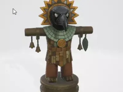 Egyptian Statue 3D Model 3D model