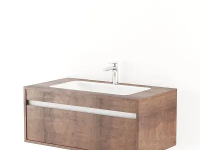 DURAVIT KETHO F-BONDED BATHROOM FURNITURE 3D model