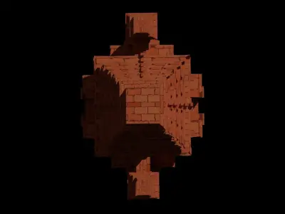 Bajangratu Temple 3D model