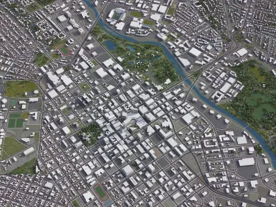Boise - City 3D Model Low-poly 3D model