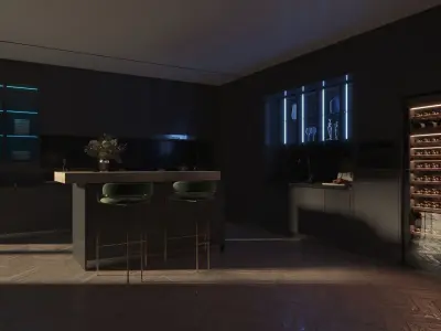 Modern kitchen 3D model 25