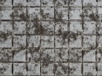 Rusted Metal Plate Sci-Fi PBR Seamless Texture