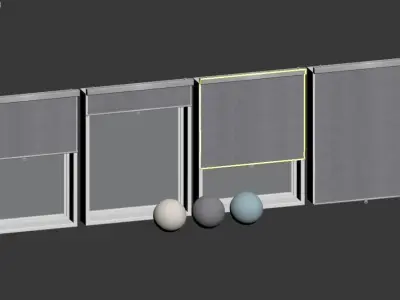 Roller Blinds- TRETUR And Window 3D model