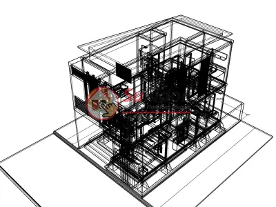 House 6x11m code 448- Sketchup 3D model 3D model 3D model