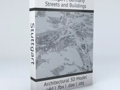 Stuttgart Streets and Buildings 3D model