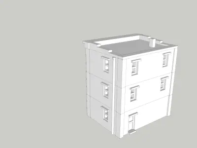  City Building Shop Restaurant Cafe by Outland Models Low-poly 3D model