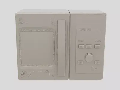 Kitchen Microwave Oven for 3D print Low-poly 3D model