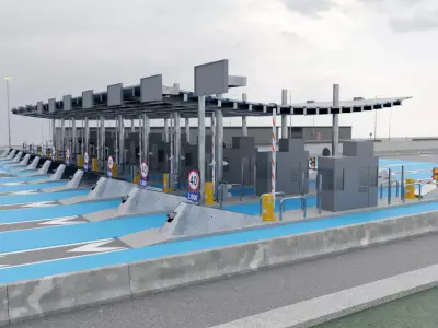 Toll Booth Low-poly 3D model