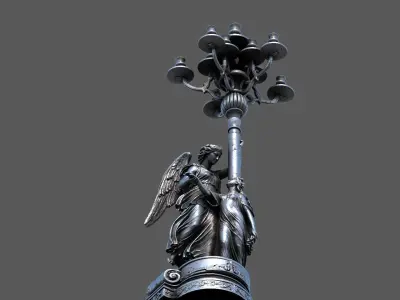 church candle holder statue  3D model purchase