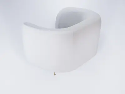 Low Poly Lounge Armchair - Modern Living Room Relax Chair 3D model