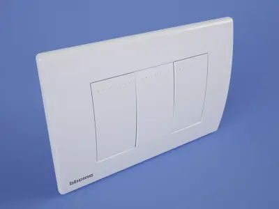 Socket power switch Interruttore bticino livinglight quadra 3D model