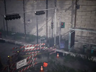 Street Props  49 Assets Low-poly 3D model