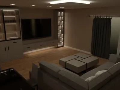 Apartment floor plan 3D model