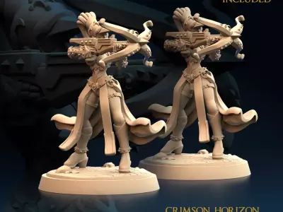Archer Crimson Horizon Executioner Nude and Normal Set x6 3D print model
