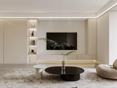 Modern style home space design 3D model