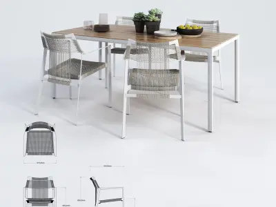 Nodi Armchair by Tribu 3D model