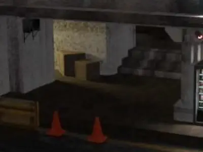 Cinematic Street Low-poly 3D model