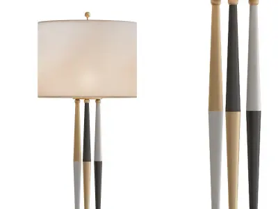 Magnificent Lightolier Harlequin Brass Lamps 3D model