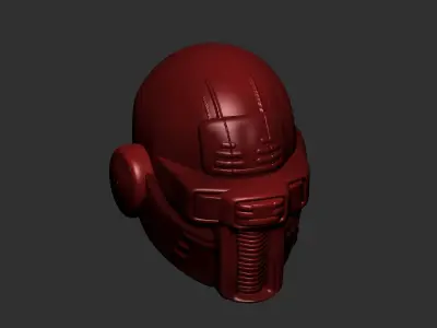 helmet high poly sculpt 3d printable ver 7 3D model 3D model