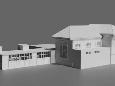 Rhinecliff Detailed Brick Train Station 3D print model