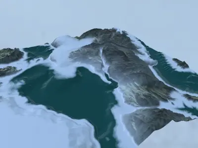 Snow Mountain Low-poly 3D model