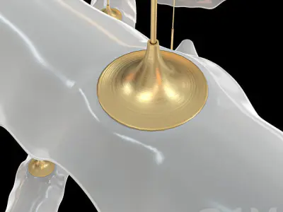 Leaf Fall white gloss finish 3D model purchase