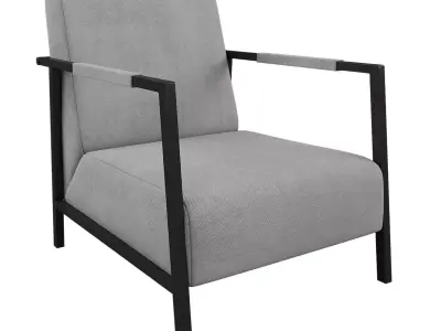LOUNGE CHAIR WAKASAN LIGHT GREY 3D model