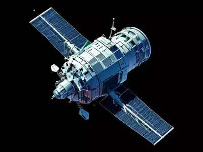 Realistic Space Satellite 3D Model Low-poly 3D model