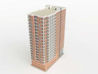 Brick Building 3 3D model