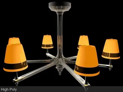 Fancy Chandeliers 3D model