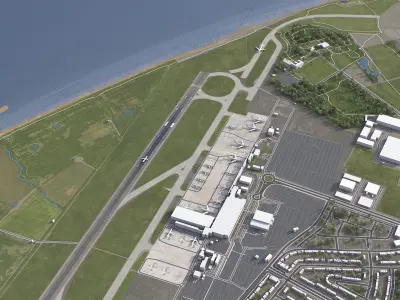 Liverpool - Airport - LPL Low-poly 3D model