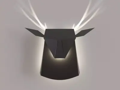 deer head light 3D model