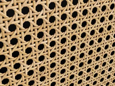 Retro Sideboard Vienna Mit Wiener Geflecht 3D model