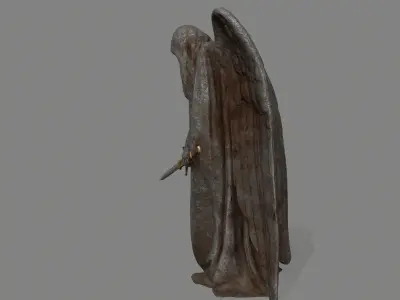 Angel Statue 3 Low-poly 3D model buy