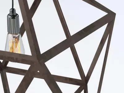 Steel Polyhedron Pendant 3D model