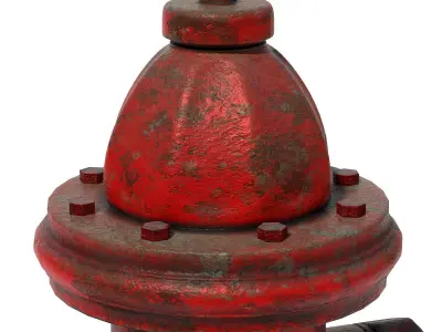 Weathered Fire Hydrant 3D model