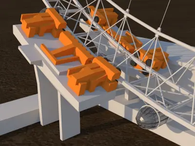 Poly London Eye Landmark Monument Low-poly 3D model