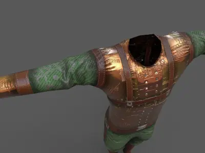  Steampunk  skin 12 Low-poly 3D model