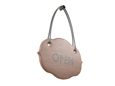 Sign Board v1 003 Low-poly 3D model