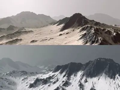 Mountains terrain 3D model