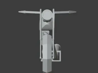 Low-poly motorcycle Free low-poly 3D model