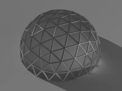 Geodesic Dome Low-poly 3D model