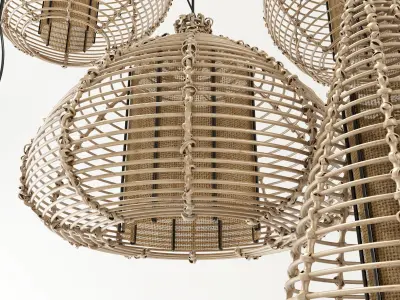 Lamp light form rotang thick n1 3D model