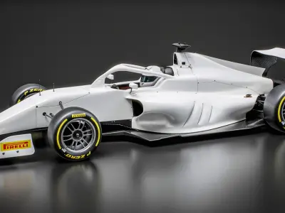  F1 Academy 2024 Tatuus F4-T-421 Race Car White Mockup 