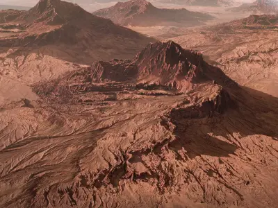 Realistic Sandy Terrain 3D model