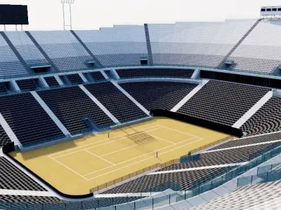 Foro Italico - Rome Italy Low-poly 3D model