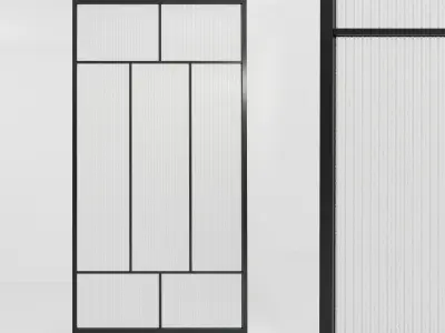1 Glass partition door Set  9 partition models 3D Model Pack