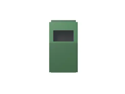 Voxel Trash Bin v1 002 Low-poly 3D model