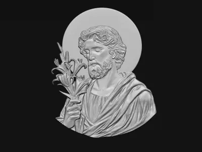 Saint Joseph Pendant 3D print model